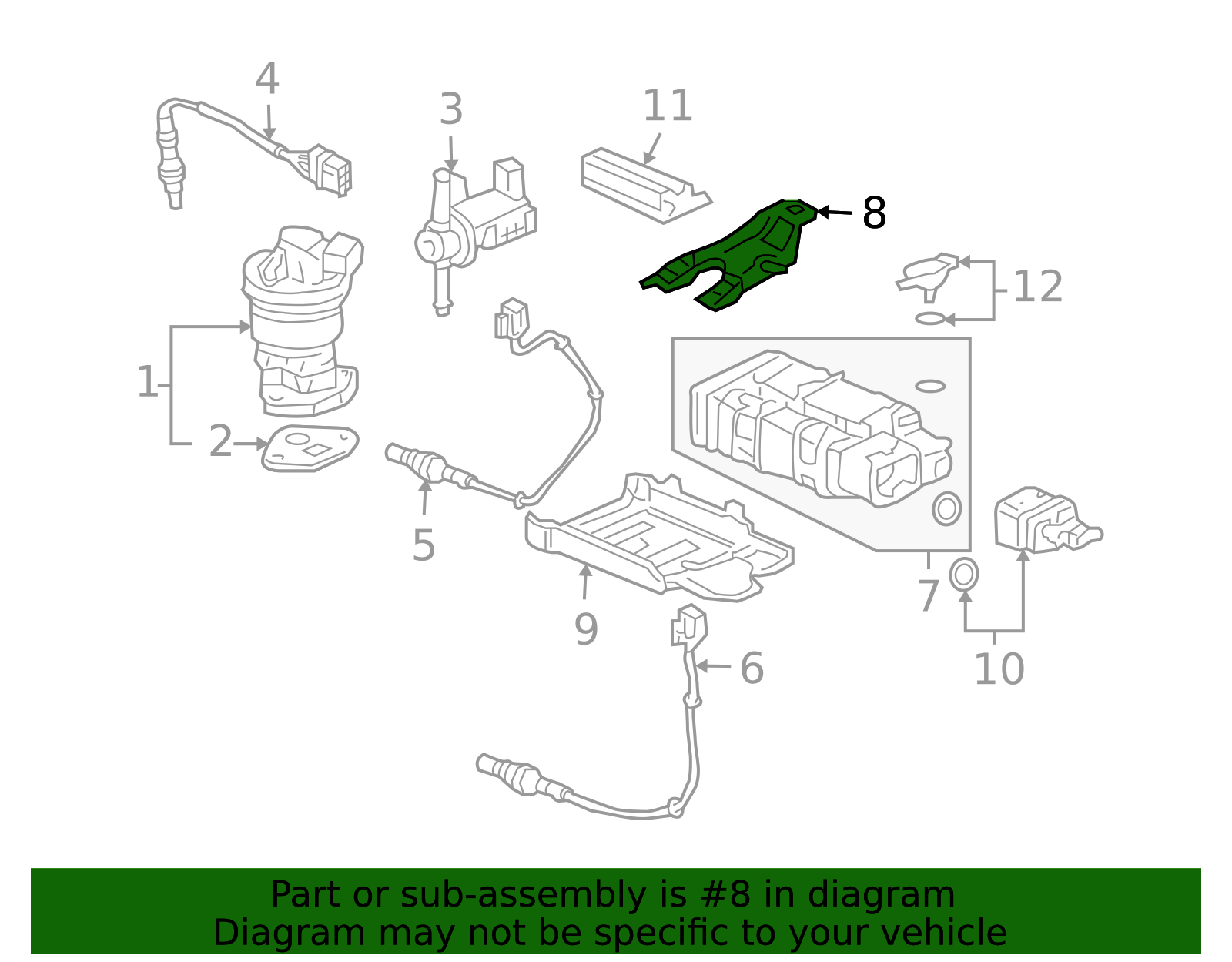 2003-2007 Honda Accord Vapor Canister Bracket 17358-SDA-A00 | OEM Parts ...