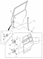 8971844590 - Body/Air Conditioning: DOOR ASSY., L. RR. for Acura Image