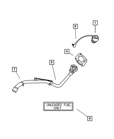 Fuel Tank Filler Tube for 2003 Dodge Stratus #0