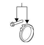 17316RKGA01 - Engine: Clamp for Acura: MDX, RL, TL, ZDX Image