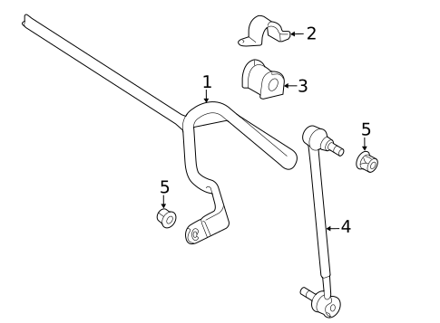 Stabilizer Bar & Components for 2010 Toyota Camry #1