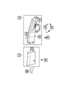 8CR12WA6AA - : B Pillar Lower Trim Panel, Right for Mopar Image