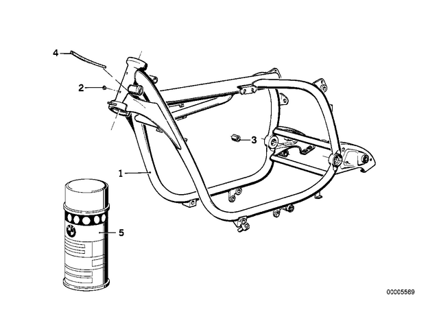 51911900346 - Frame and Mounting Parts: Spray Schwarz Matt - 400ML for BMW-Motorrad Image