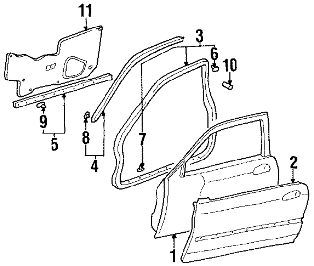 91590SV4003 - : Weatherstrip Clip for Acura Image