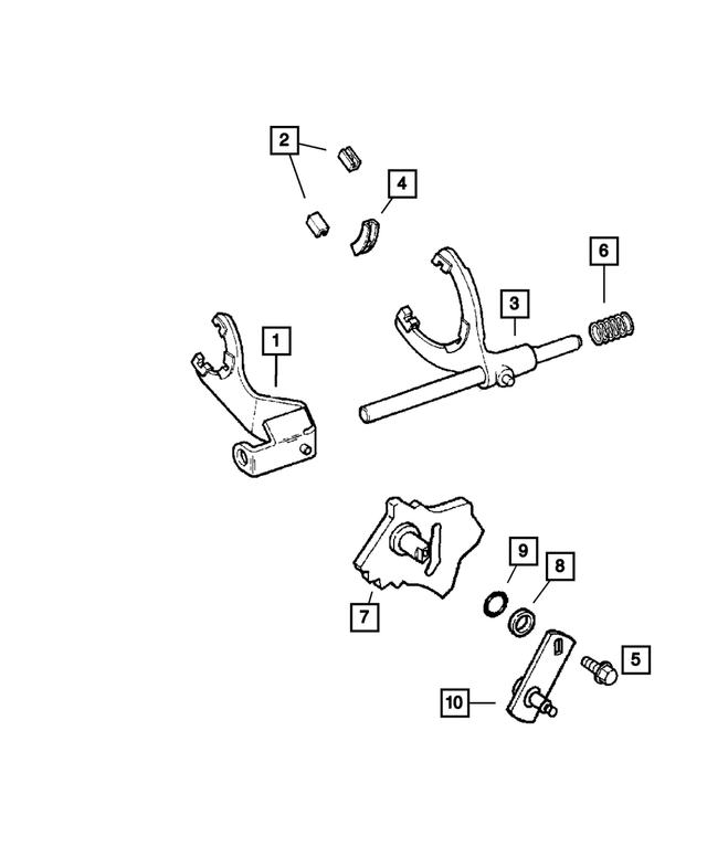4741237 - Transfer Case Model 231 [DHN]: Transfer Case Mode Shift Fork for Mopar Image