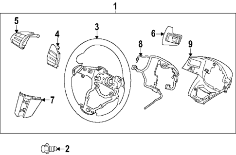 Steering Wheel & Trim for 2024 Hyundai Kona Electric #0