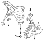 6173116903 - Body: Inner Panel for Toyota: Tercel Image