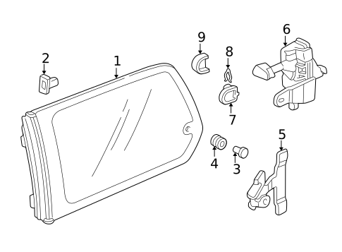 Quarter Window for 2004 Honda Odyssey #0