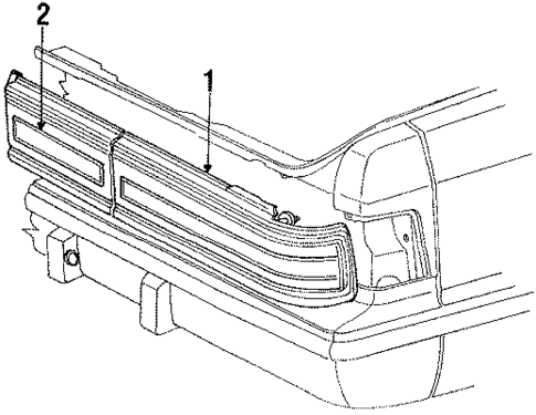 Tail Lamps for 1990 Chrysler New Yorker #1
