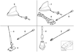 65206902689 - Communication Systems: Antenna Rod F Short Rod Antenna for BMW Image