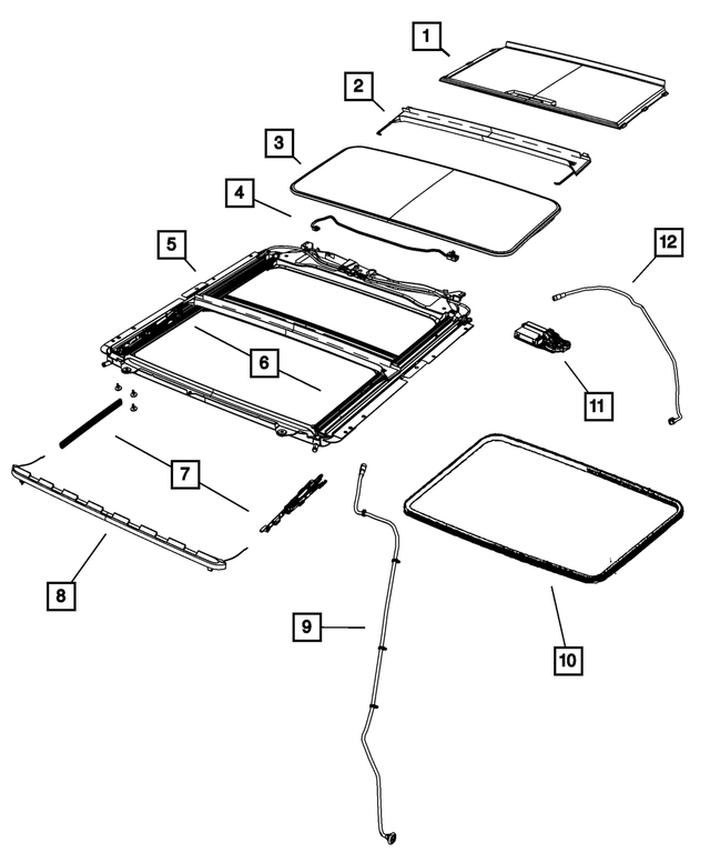 « 68049126AA – Body Sheet Metal Except Doors : Toit Ouvrant Cablage, Côté Gauche pour Mopar Image »