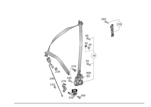 Driver Seat Seat Belt for 2016 Mercedes-Benz GLE550e #0