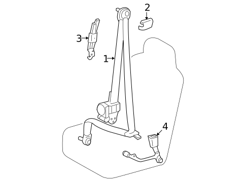 Seat Belt for 2005 Toyota Sequoia #3