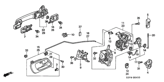 Rear Door Locks - Outer Handle for 2004 Acura MDX #0