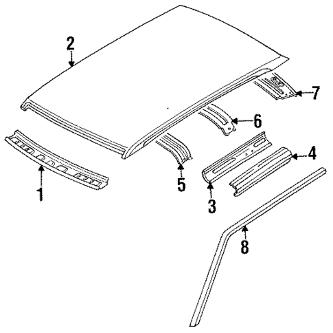 Exterior Trim - Roof for 1987 Nissan Sentra #1