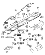 5028731AB - Interior Trim: Overhead Console Bracket for Mopar Image