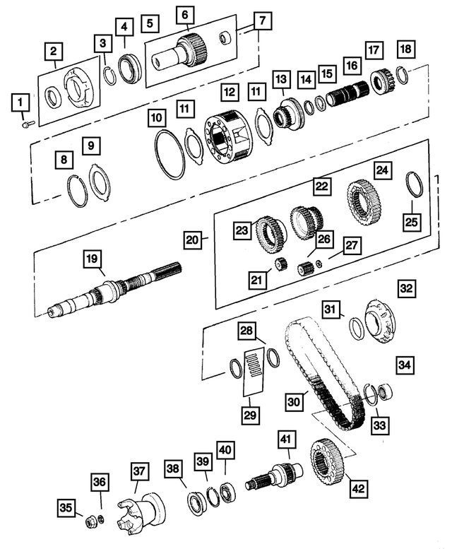 5003446AA - Transfer Case Model 242 [DHC, DHP]: Input Gear for Mopar Image