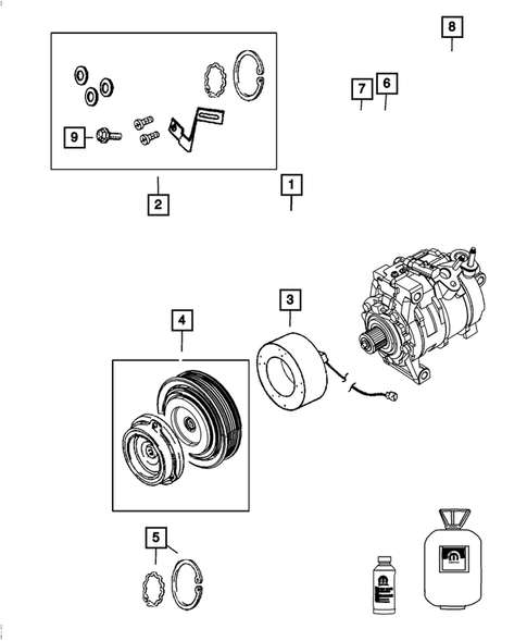Air Conditioner Compressor and Mounting for 2013 Ram 1500 #0