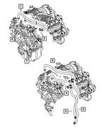 68000978AA - Air Conditioning &amp; Heater: Heater Return Hose for Mopar Image