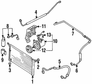 Condenser, Compressor & Lines for 1985 Nissan 720 | OEM