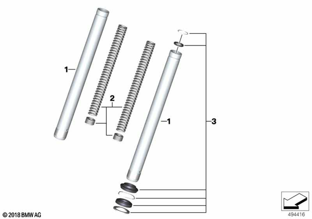 31428559325 - Front Axle, Front Suspension: Stanchion -  for BMW-Motorrad Image image