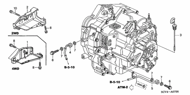 AT ATF Pipe for 2004 Honda CR-V #0