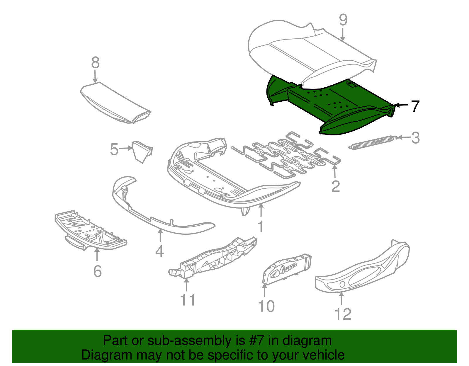 Seat Cushion Pad - BMW (52-10-7-052-352)