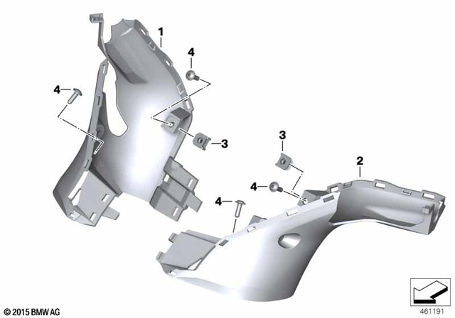 46638556343 - Frame and Mounting Parts: Handlebar Cover Bottom Left -  for BMW-Motorrad Image
