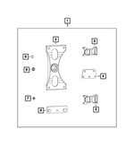 68186442AA - Mopar Accessories - Component Parts: Mounting Bracket, Rear for Ram: 2500 Image