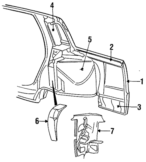 Inner Structure for 1993 Chrysler New Yorker #0