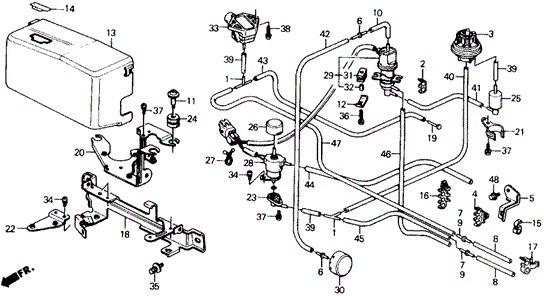 Control Device Stay (2) for 1991 Honda Civic #0