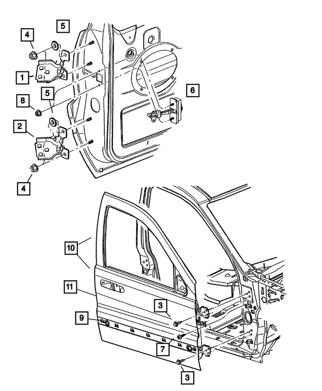 « 6503328 – Doors and Related Parts : Tête Hexagonale Vis pour Mopar Image »
