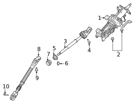 Steering Column Assembly for 2022 Ford Explorer #0