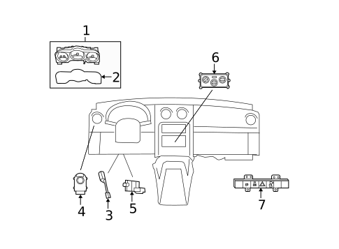 Cluster & Switches for 2012 Jeep Liberty #0