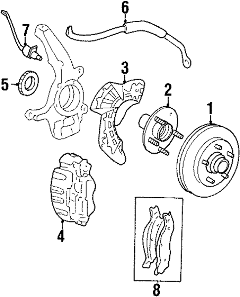 Front Brakes for 1998 Lincoln Navigator #1