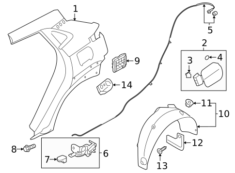 Fuel Door for 2021 Hyundai Kona #0
