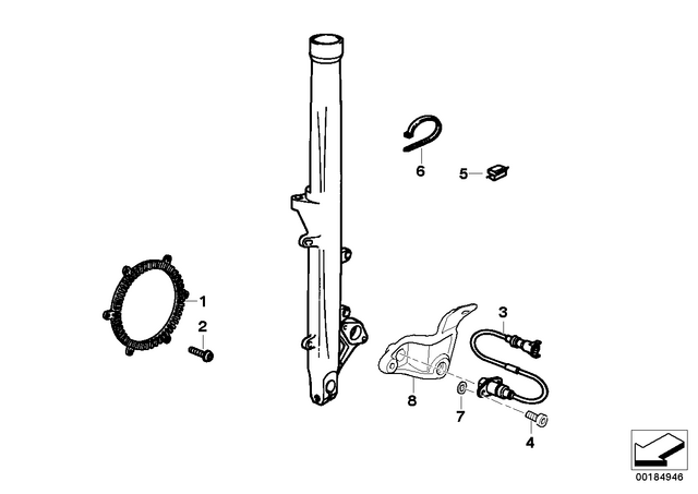 34512345822 - : Sensor Ring ABS, Front for BMW-Motorrad Image