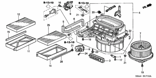 Heater Blower for 2003 Honda CR-V #0