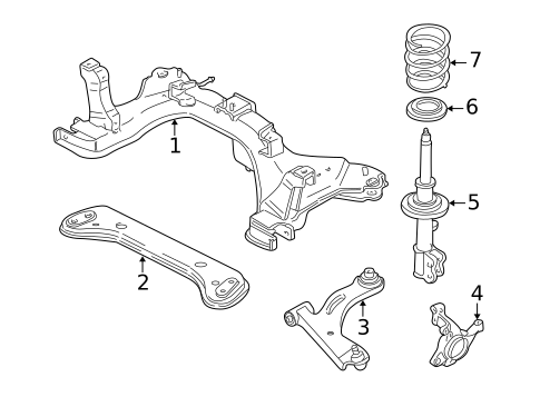 Suspension Components for 2007 Mercury Mariner #1