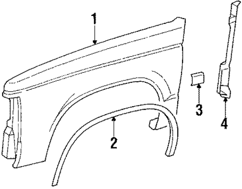 Fender & Components for 1990 Chevrolet S10 #0