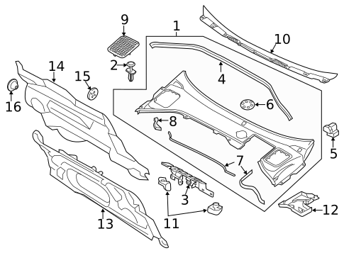 Cowl for 2015 Volvo V60 #0