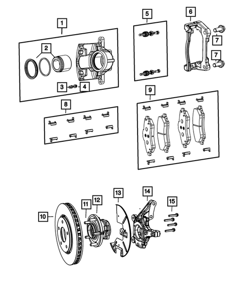 Front Brakes for 2020 Dodge Grand Caravan #0