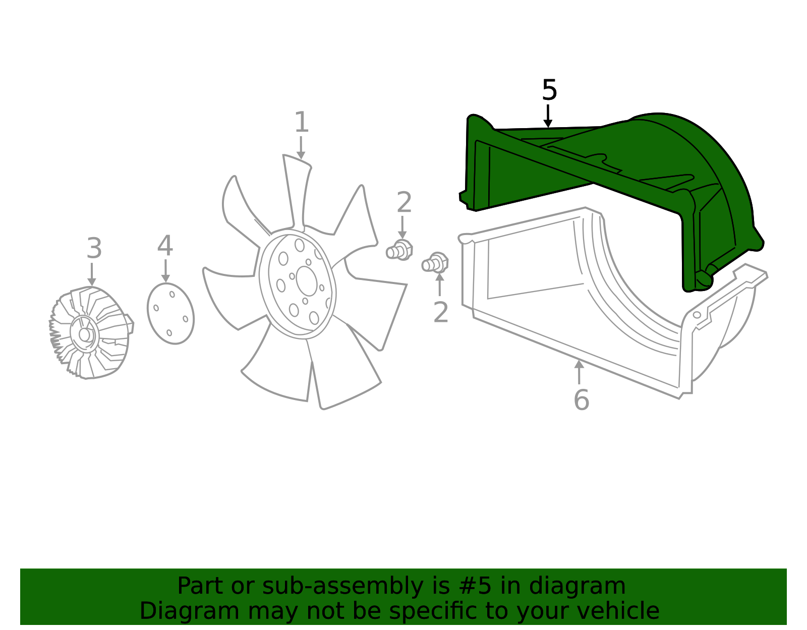 Engine Cooling Fan Upper Shroud 23375455 | OEM Parts Online