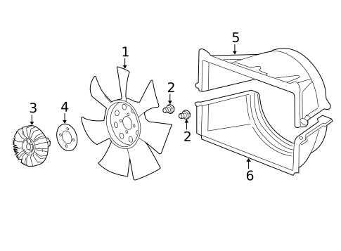Cooling Fan, Clutch & Motor for 2016 GMC Sierra 2500 HD #0