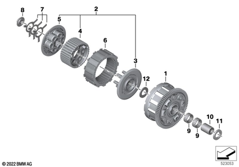 Clutch with Clutch Plate for 2022 BMW-Motorrad M 1000 RR #0