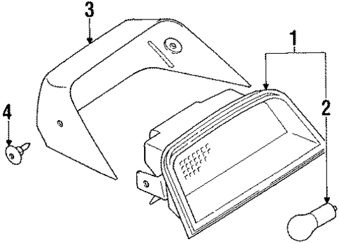 High Mount Lamps for 1989 Toyota Corolla #0