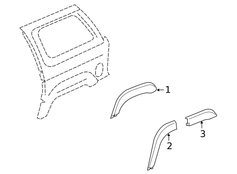 Exterior Trim - Quarter Panel for 2005 Isuzu Ascender #0