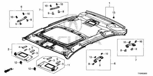 Roof Lining for 2015 Acura RLX #0