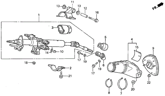 Steering Column for 1995 Honda Prelude #0