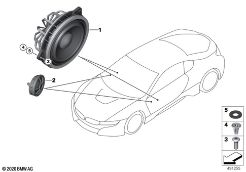 Single Parts Loudspeaker for 2014 BMW i8 #1